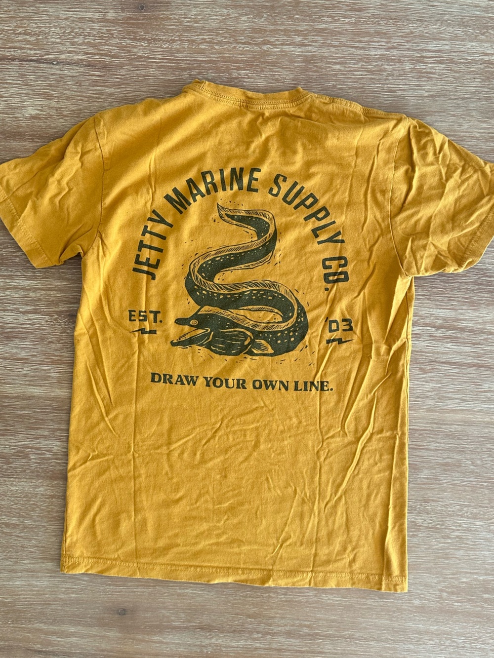 Jetty Graphic Tee - Mustard T-Shirt Snake Logo